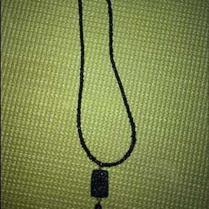Black pendant necklace